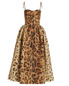 Jaguar Faille Midi Cocktail Dress