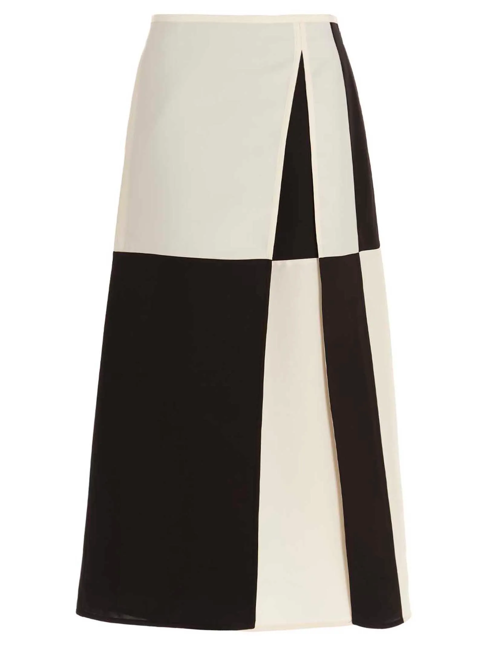 Jil Sander Checked High-Waisted Midi Skirt