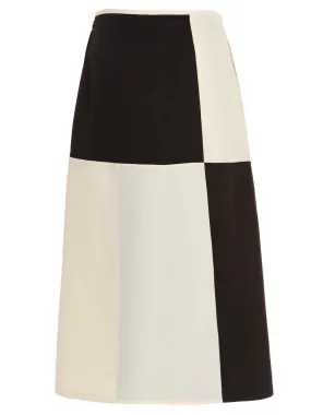 Jil Sander Checked High-Waisted Midi Skirt