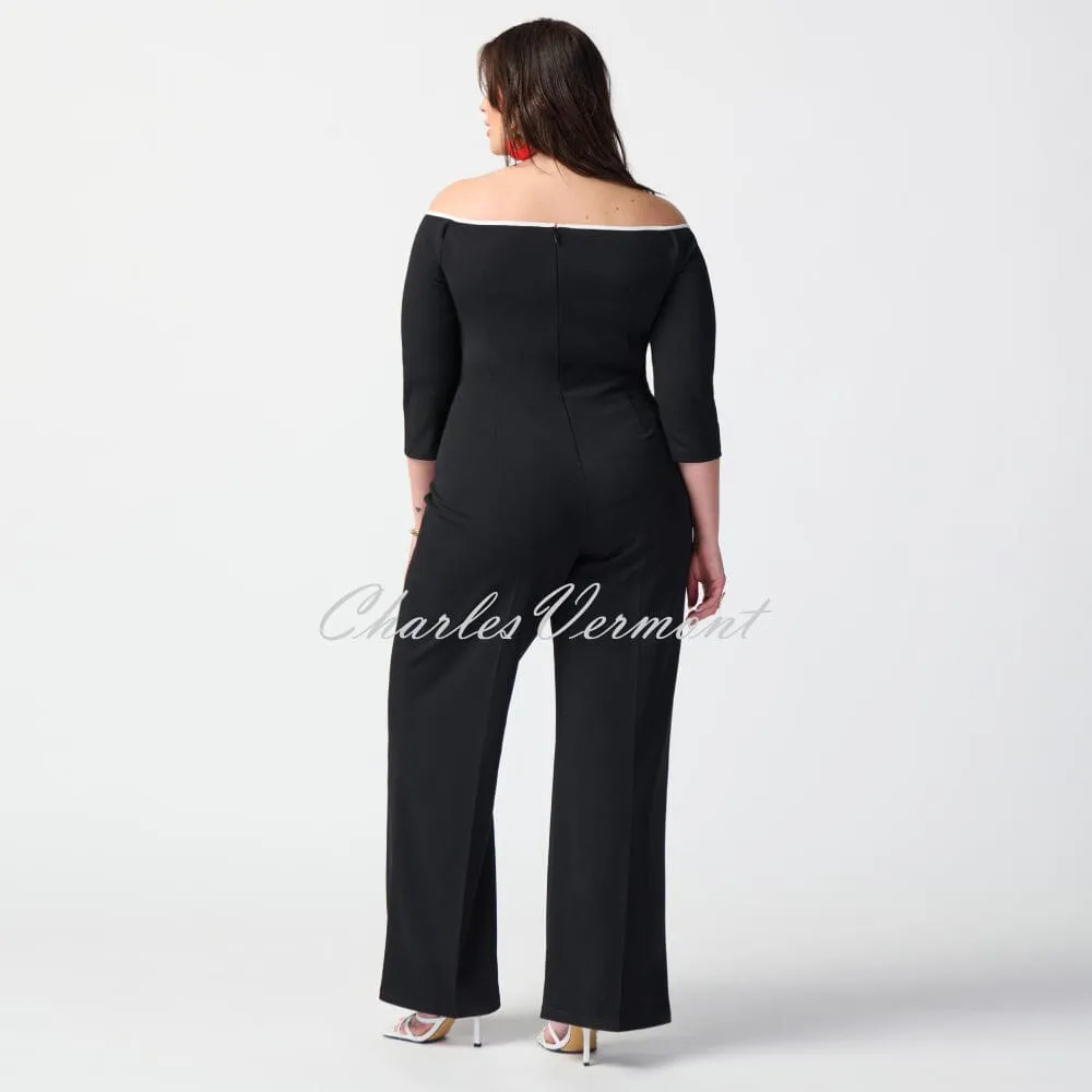 Joseph Ribkoff Off-The-Shoulder Wide-Leg Jumpsuit - Style 241009