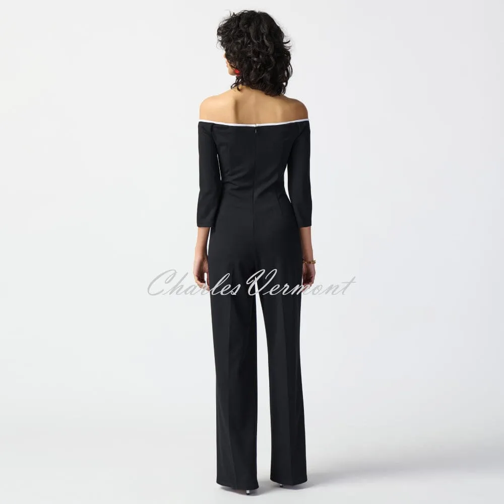 Joseph Ribkoff Off-The-Shoulder Wide-Leg Jumpsuit - Style 241009