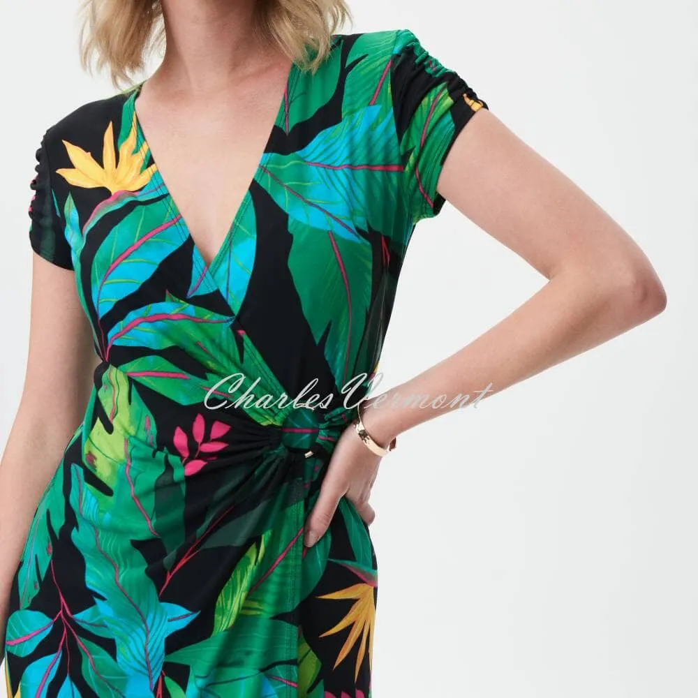 Joseph Ribkoff Tropical Print Wrap Dress - Style 232162