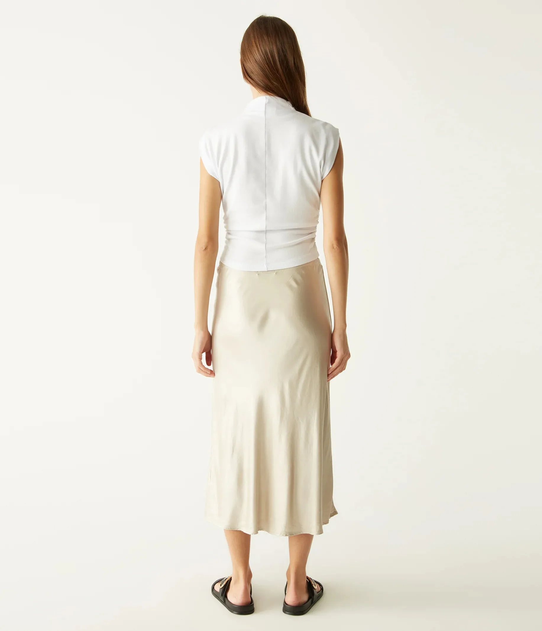 Leila Bias Cut Midi Skirt