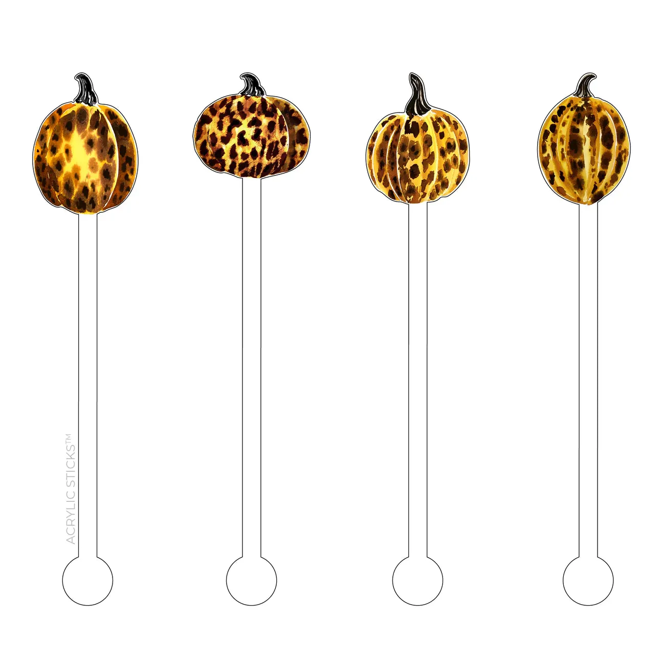 Leopard Gourd Acrylic Stir Sticks