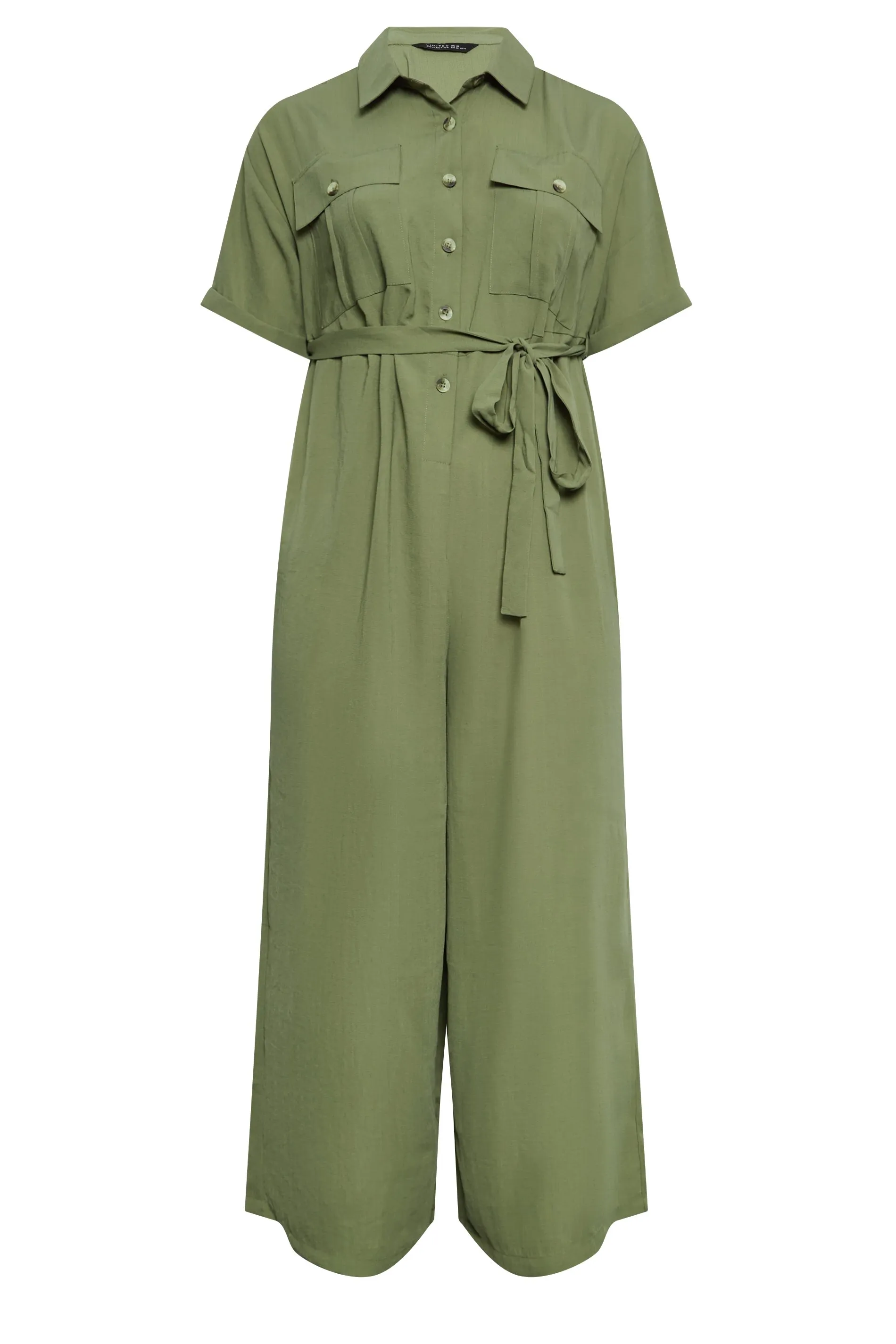 LIMITED COLLECTION Curve Khaki Green Jumpsuit