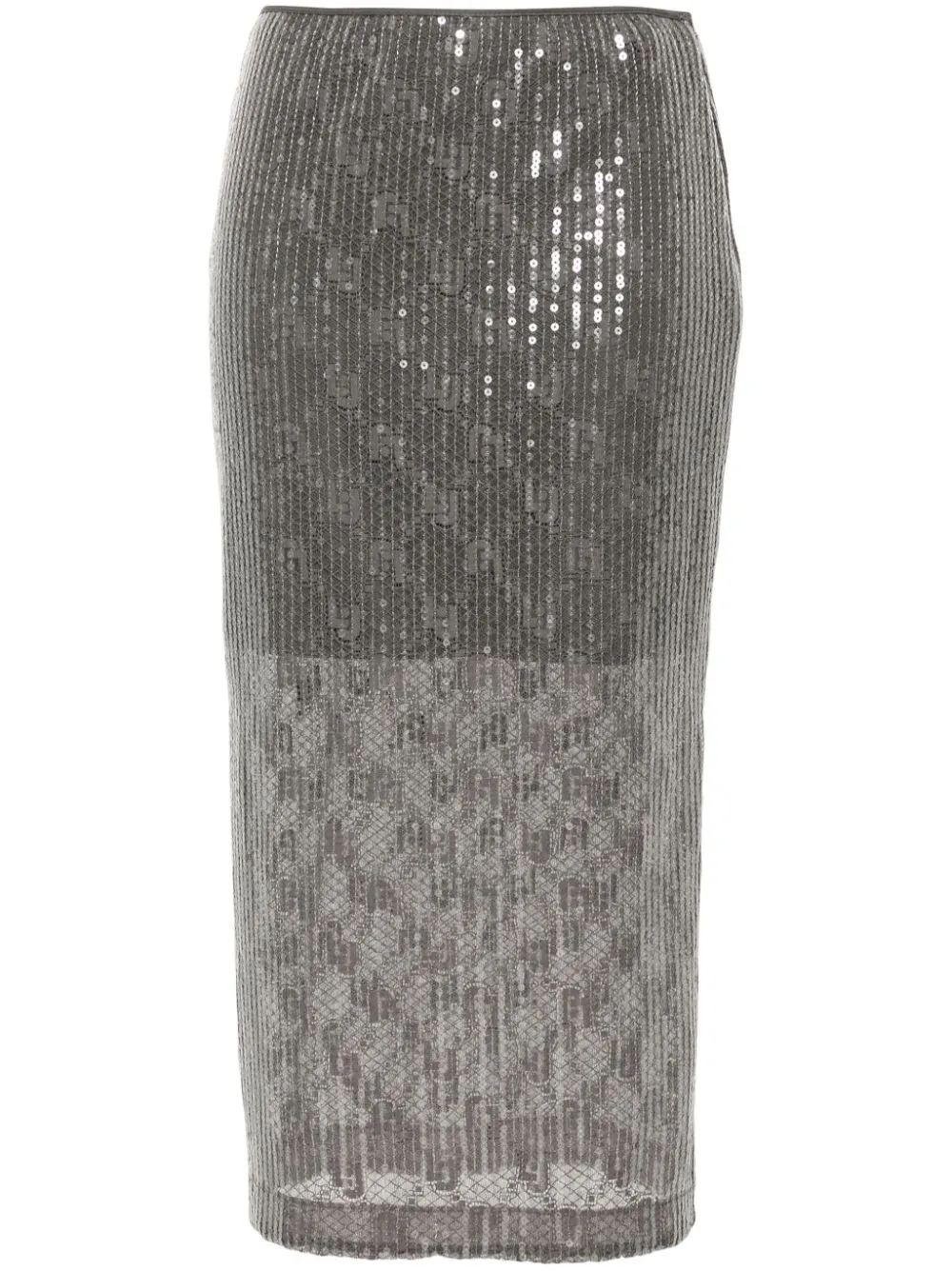 LIU JO sequinned midi skirt - Grey