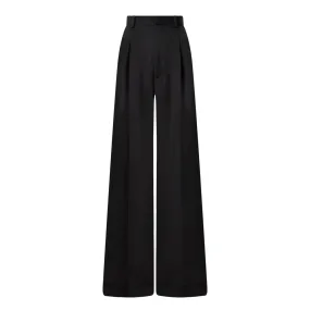 LOEWE High-Rise Wide Leg Trousers - Black