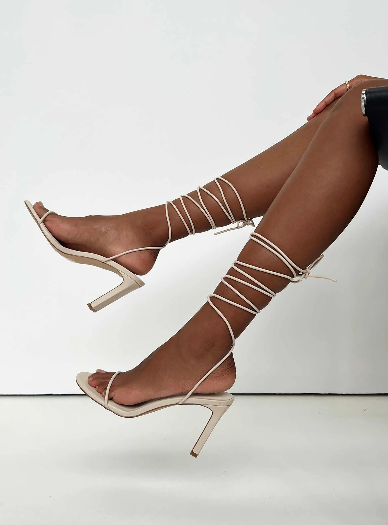 Lomond Strappy Heels Beige