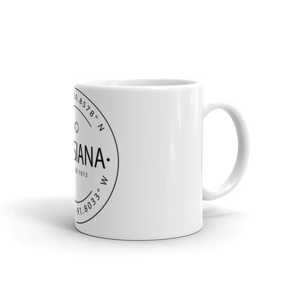 Louisiana - Mug - Latitude & Longitude