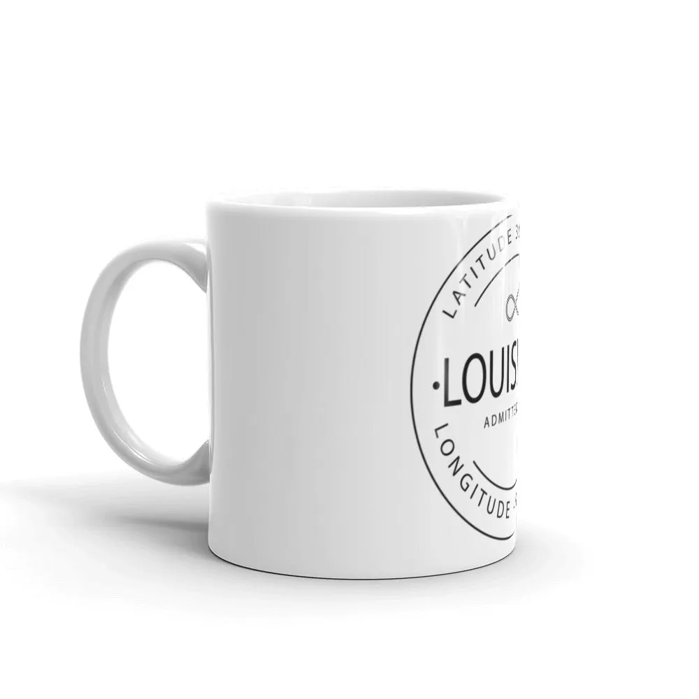 Louisiana - Mug - Latitude & Longitude