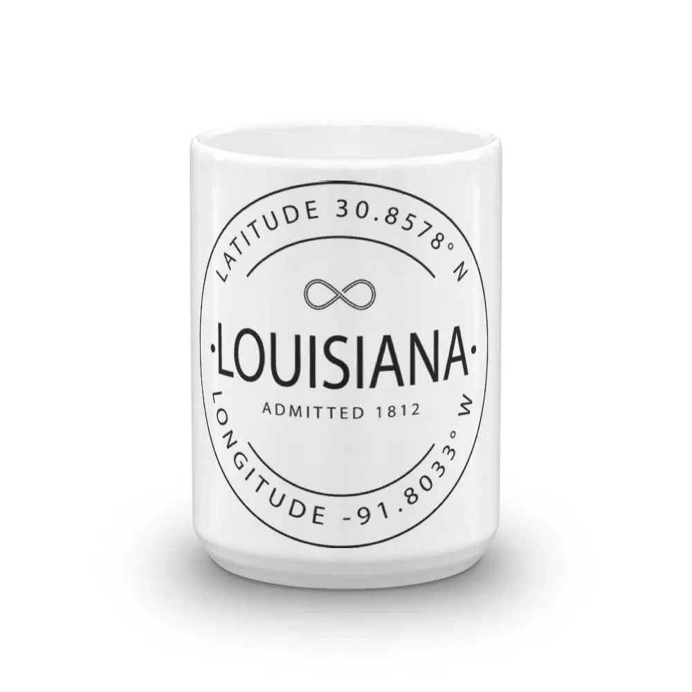 Louisiana - Mug - Latitude & Longitude