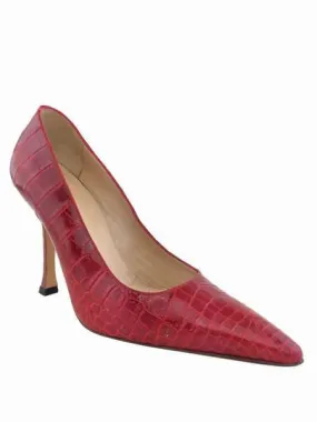 Manolo Blahnik Crocodile BB Pumps Size 7.5