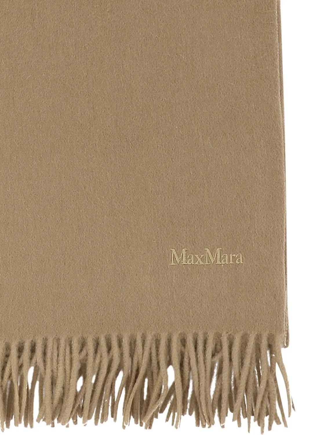 MAX MARA Elegant Cashmere Stole with Embroidery 196x70cm