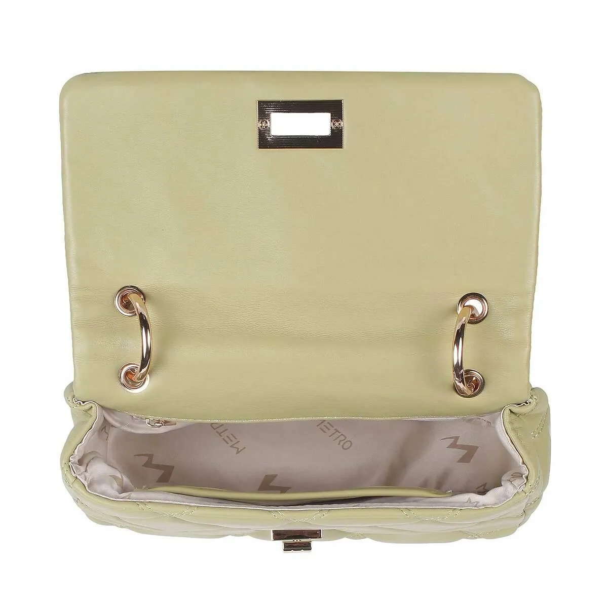 Metro Women Light-Green Evening Bag