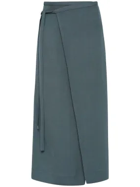 Midi Wrap Skirt - Slate