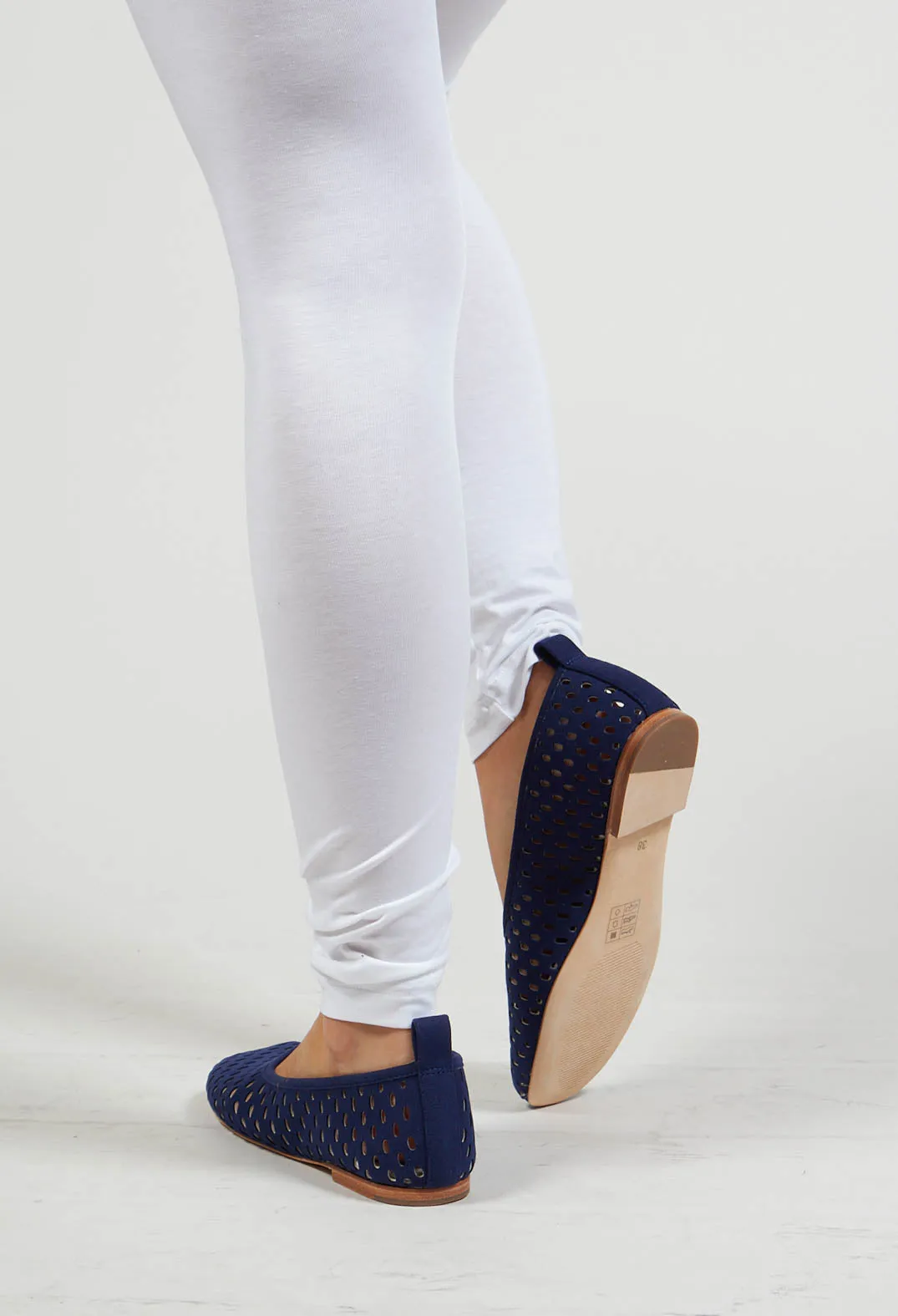 Net Style Cut Out Pumps in Azur