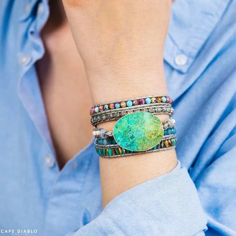 Ocean Jasper Protection Wrap Bracelet