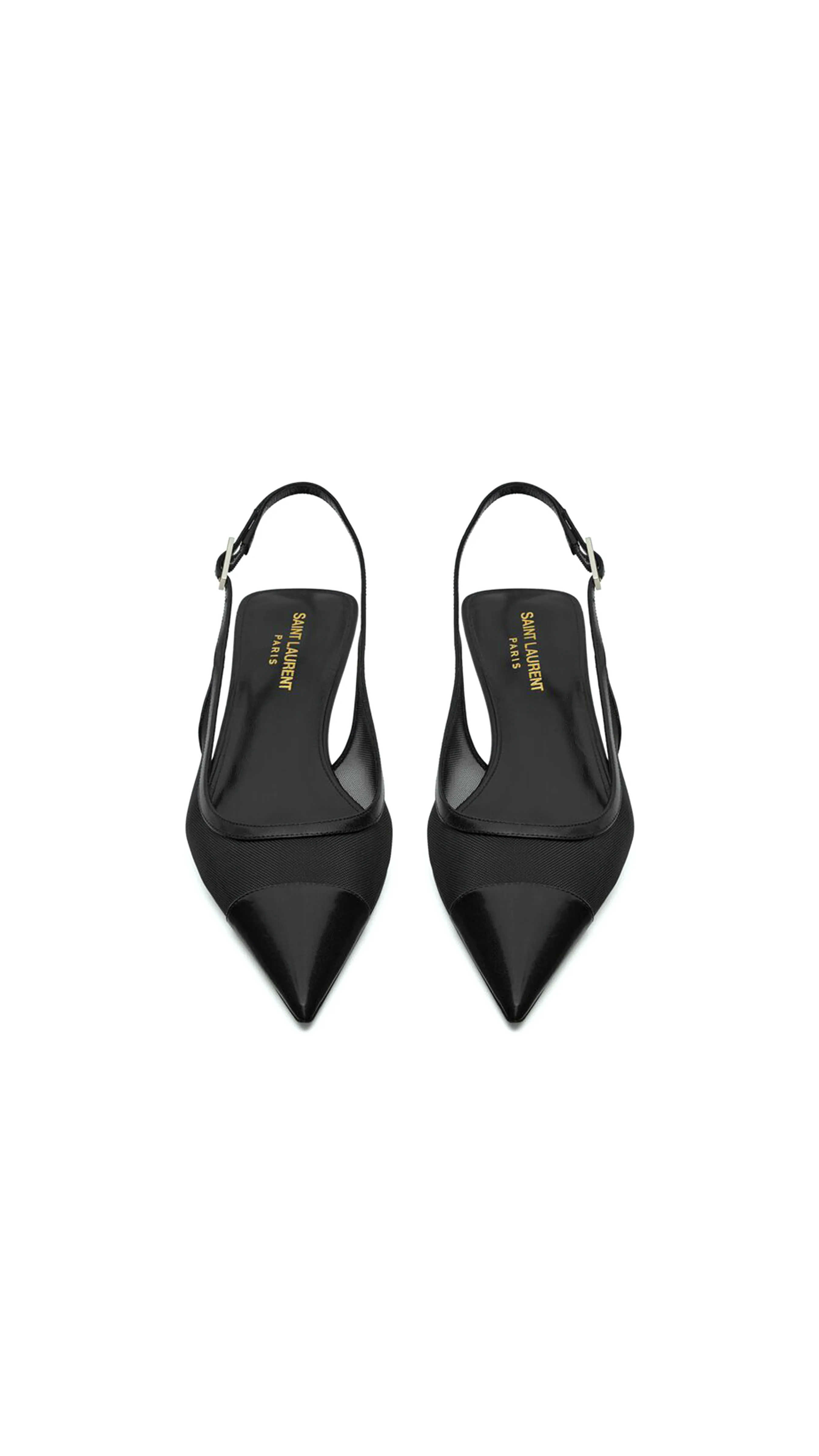 Oxalis Slingback Pumps In Mesh - Black