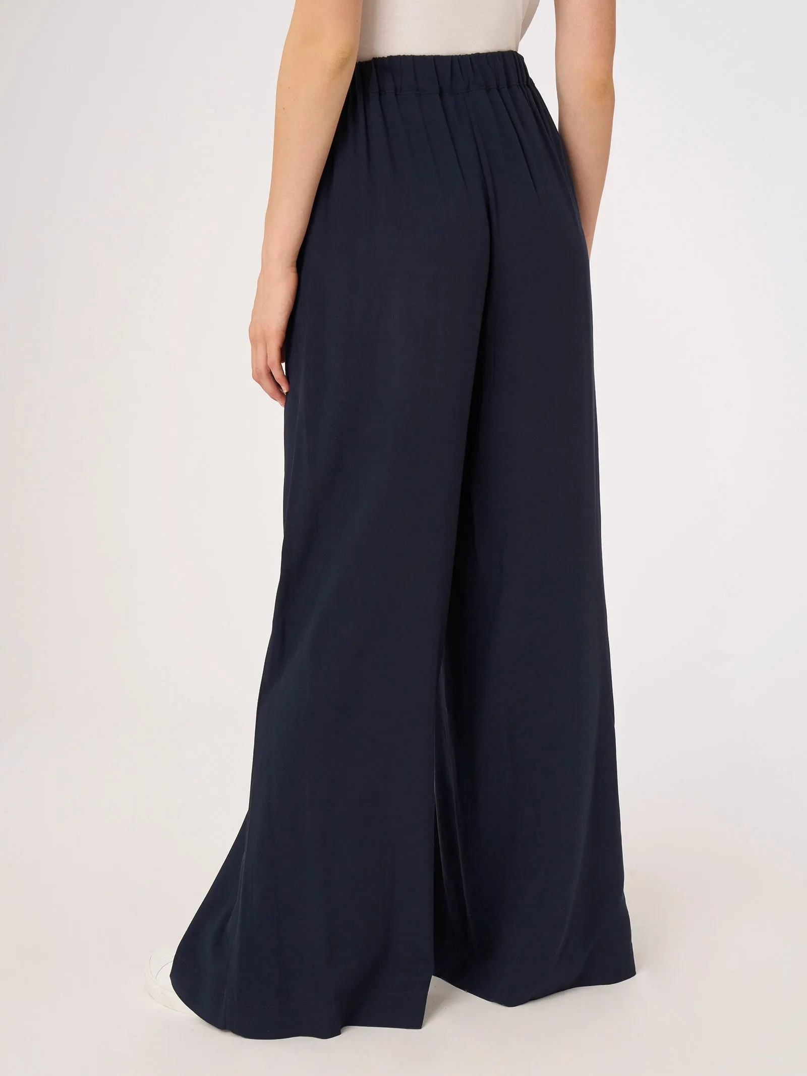 Pantalone donna Wide Leg in Twill - Nero