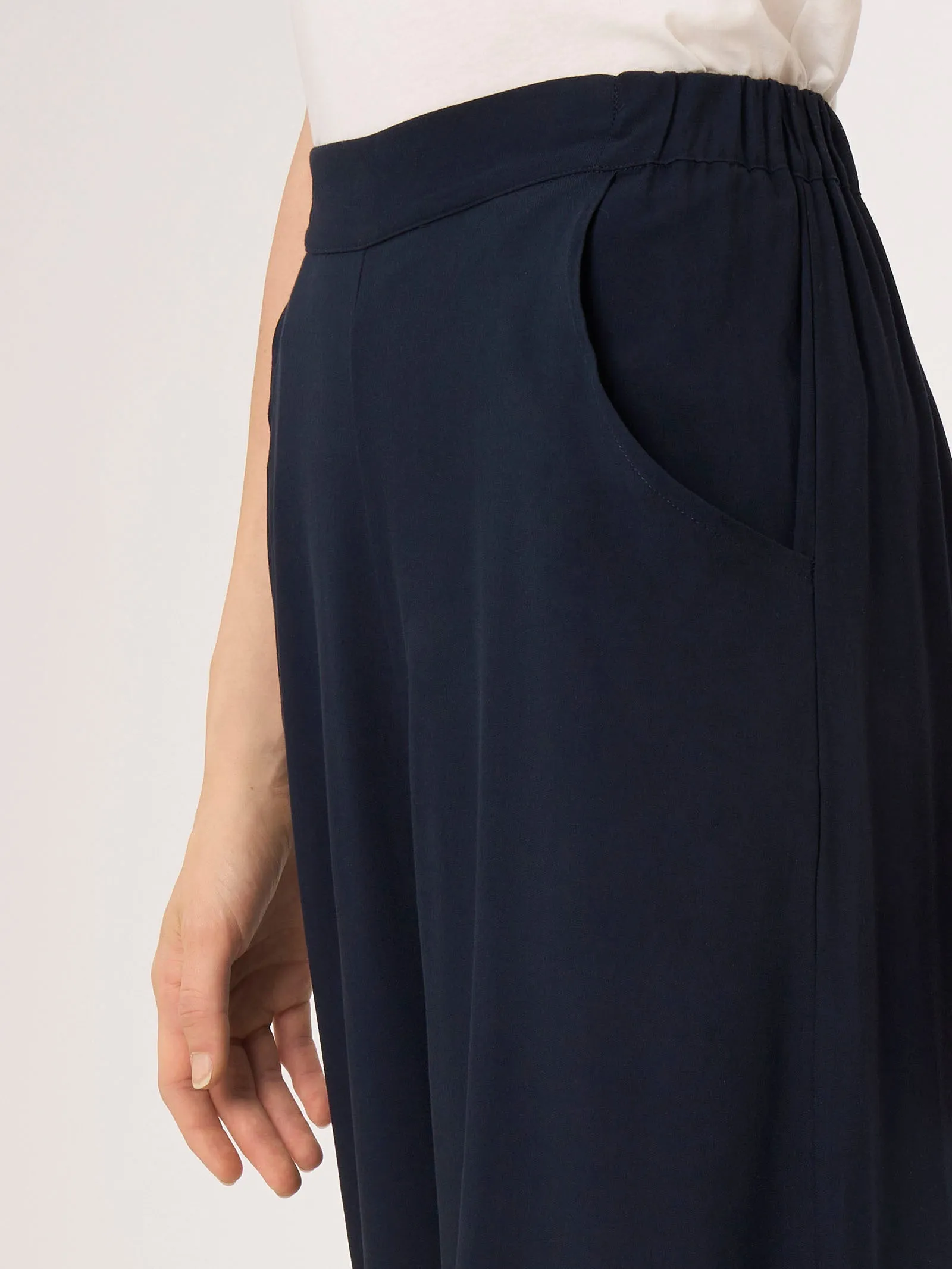 Pantalone donna Wide Leg in Twill - Nero