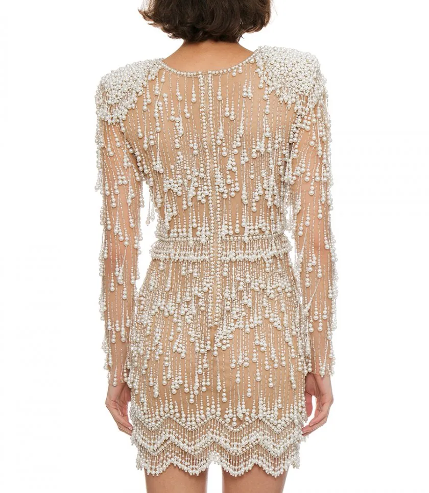 PATBOFULLY BEADED CUT-OUT COCKTAIL DRESS