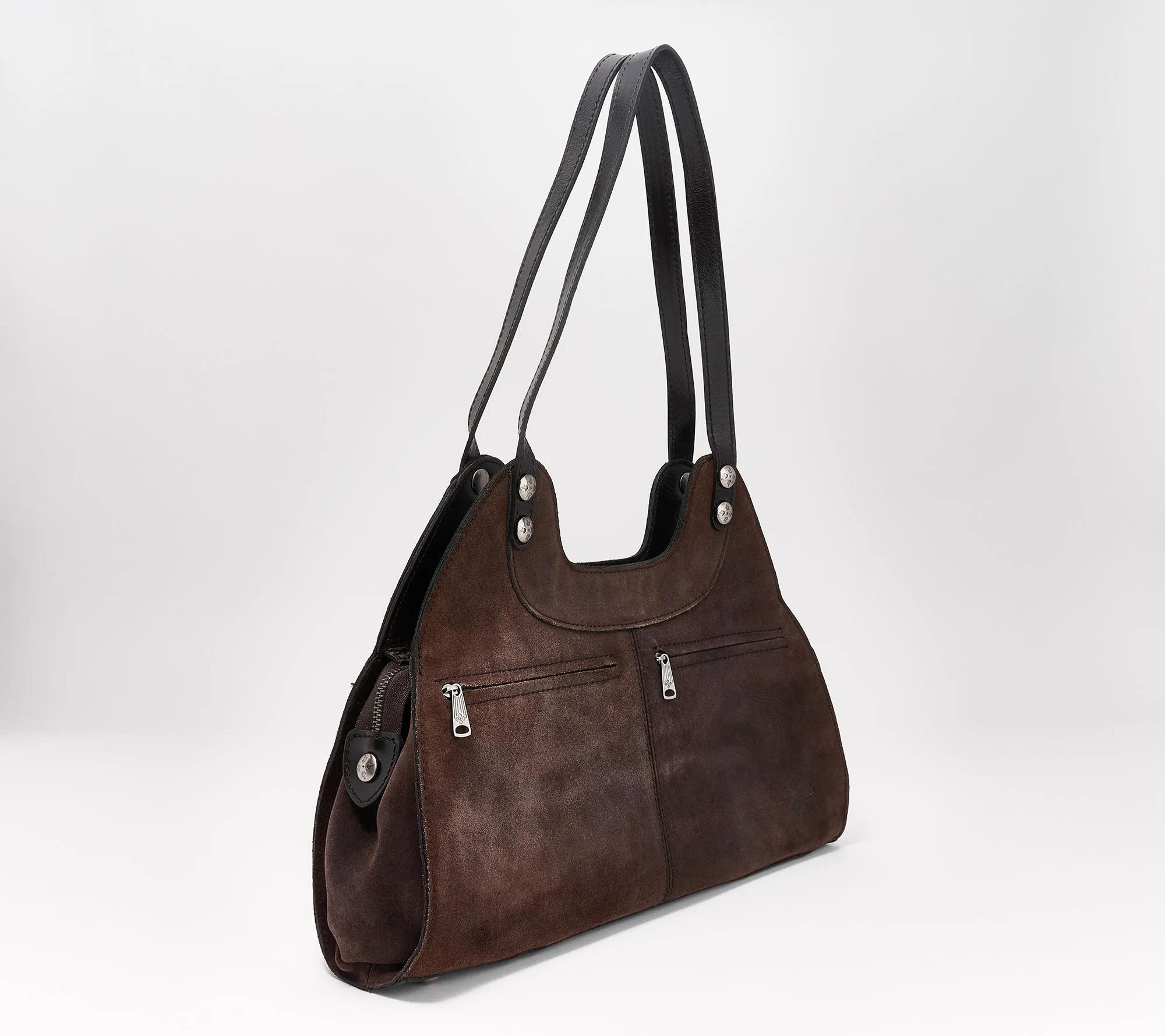 Patricia Nash Burnished Suede Ergo Satchel