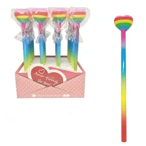 Pencil & Eraser Topper - Rainbow Heart STA360