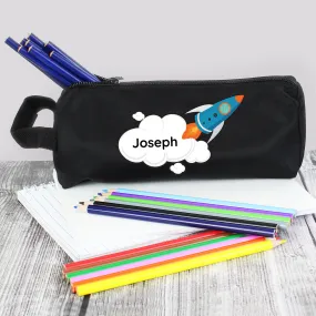 Personalised Space Rocket Pencil Case