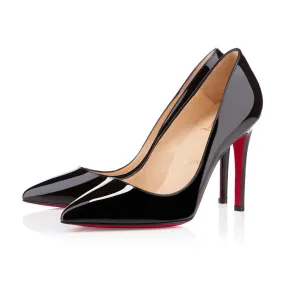 Pigalle 100 mm Pumps - Patent calf leather - Black - Women