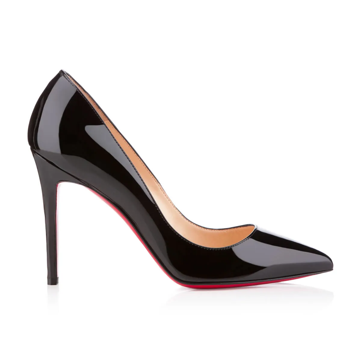 Pigalle 100 mm Pumps - Patent calf leather - Black - Women