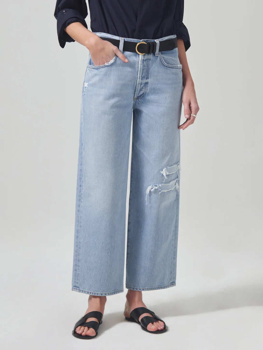 Pina Low Baggy Crop Jean - Cascade