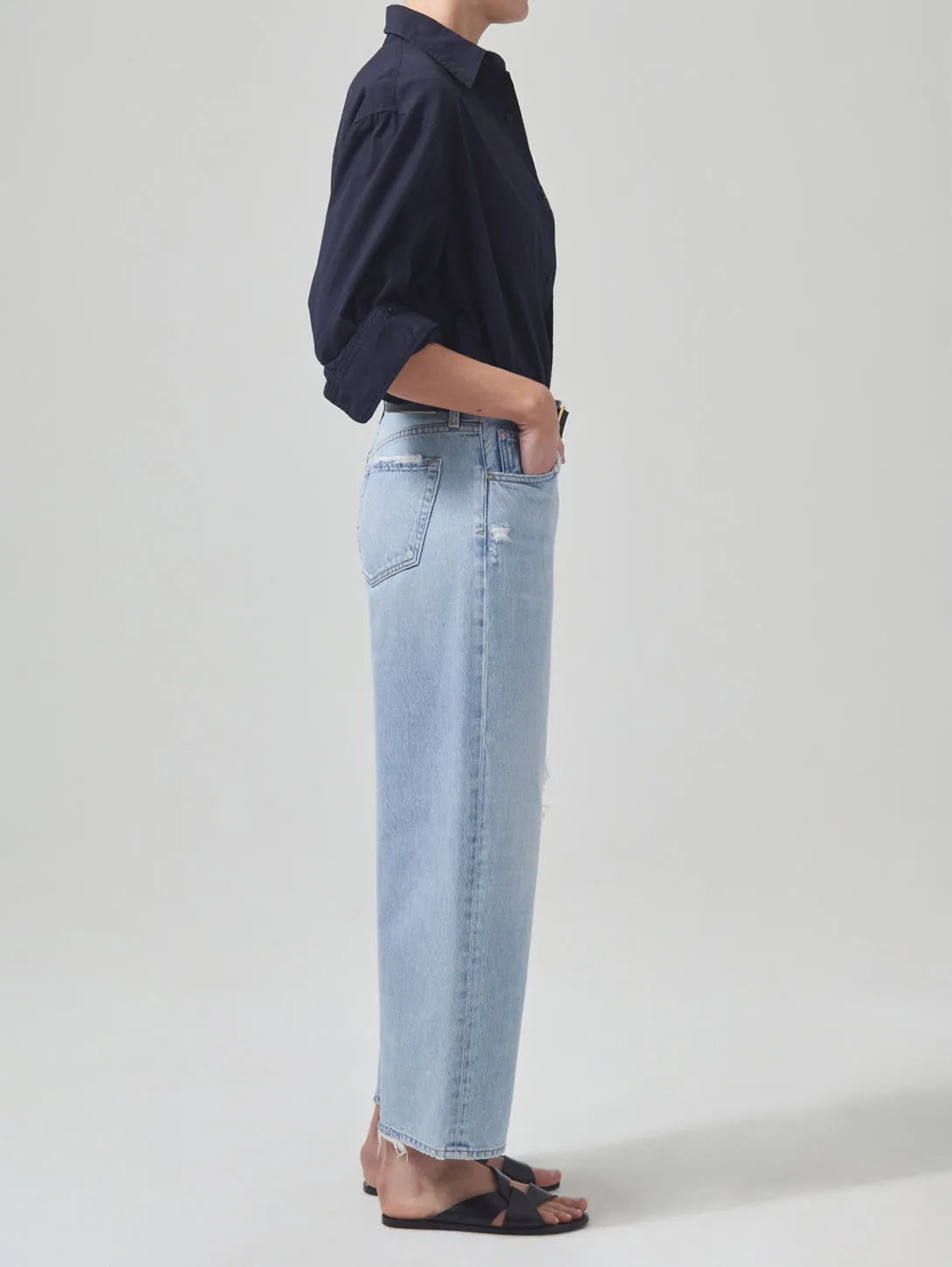 Pina Low Baggy Crop Jean - Cascade