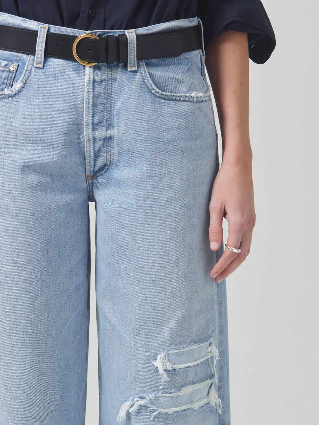 Pina Low Baggy Crop Jean - Cascade