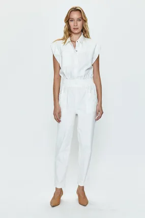 Pistola - Rosie Smocked Waist Jumpsuit - Porcelain