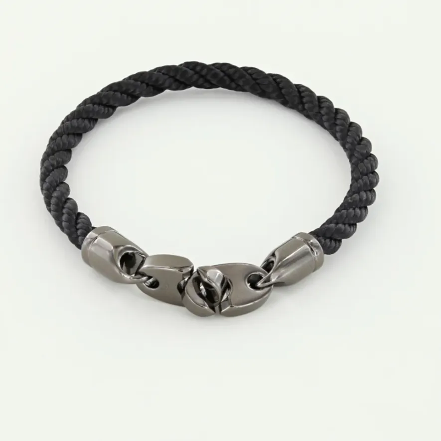 PLAYER SINGLE WRAP SATIN ROPE BRACELET