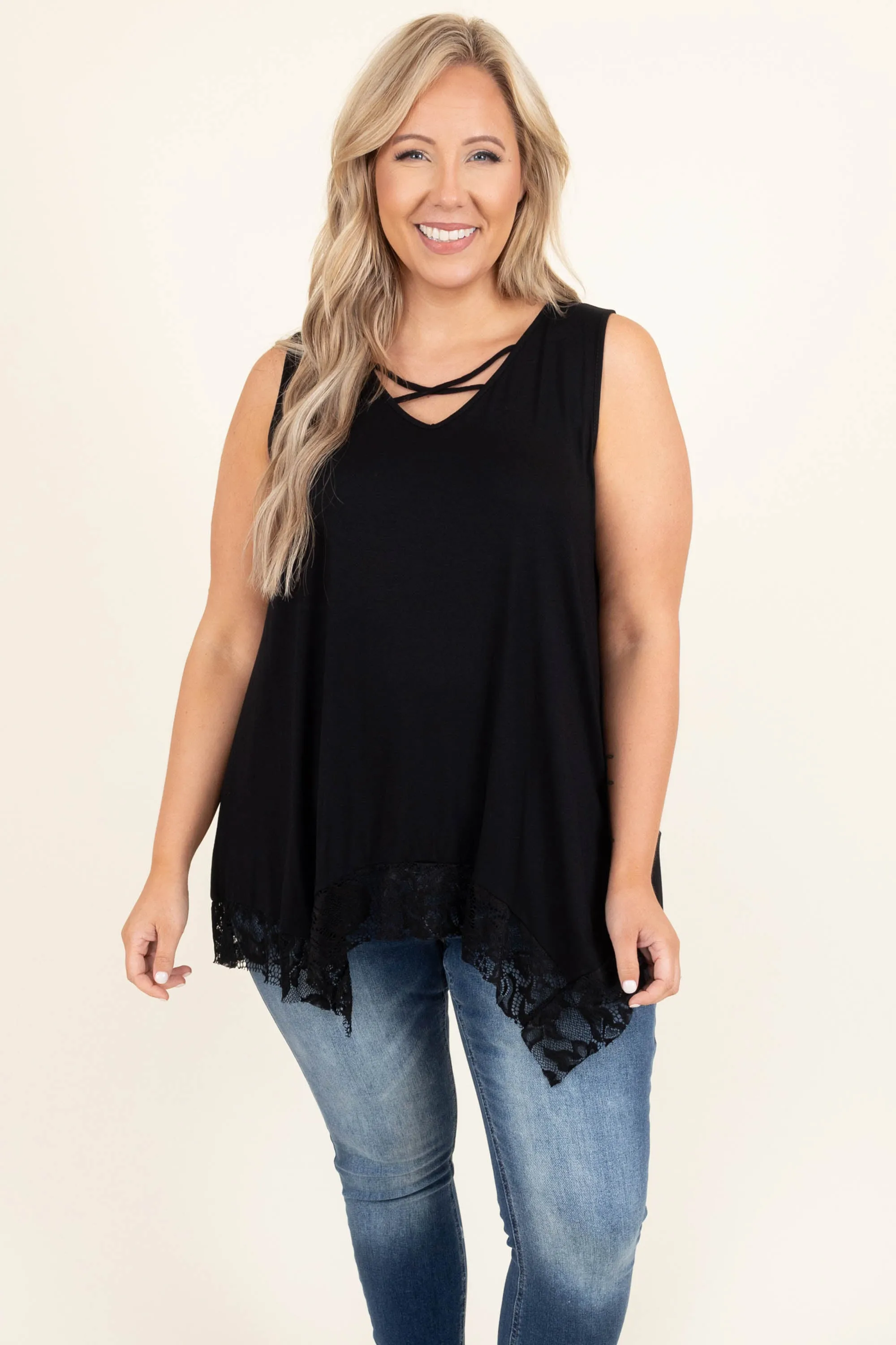 Pretty In Lace Top, Black