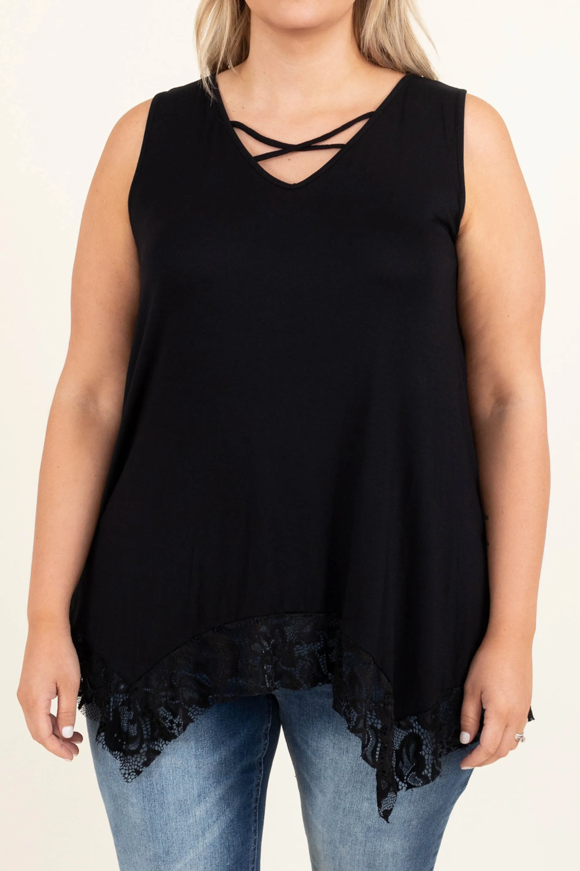 Pretty In Lace Top, Black