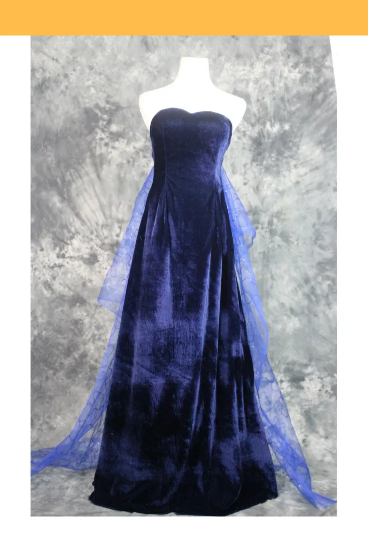 Princess Anastasia Navy Blue Formal Evening Gown Cosplay Costume