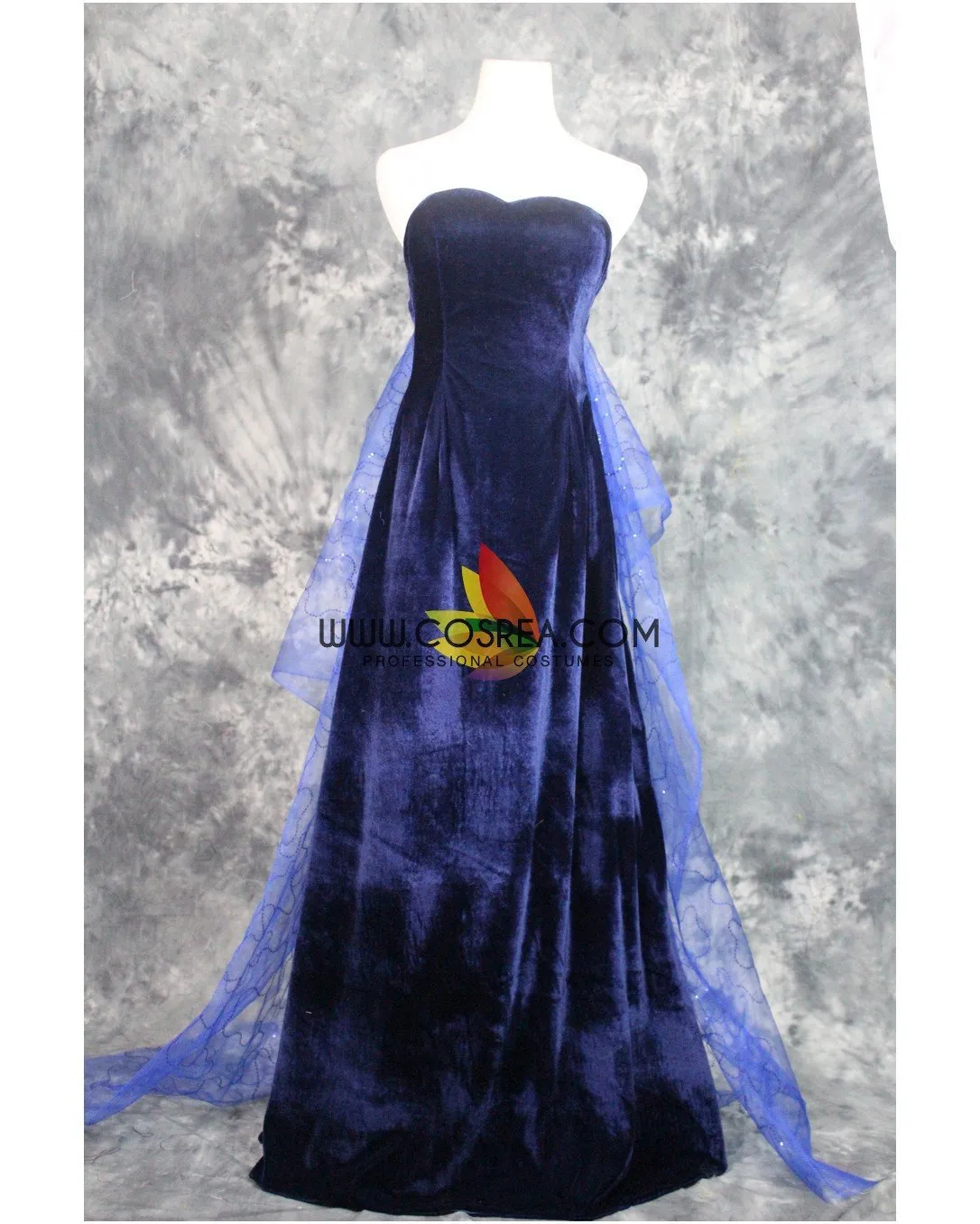 Princess Anastasia Navy Blue Formal Evening Gown Cosplay Costume