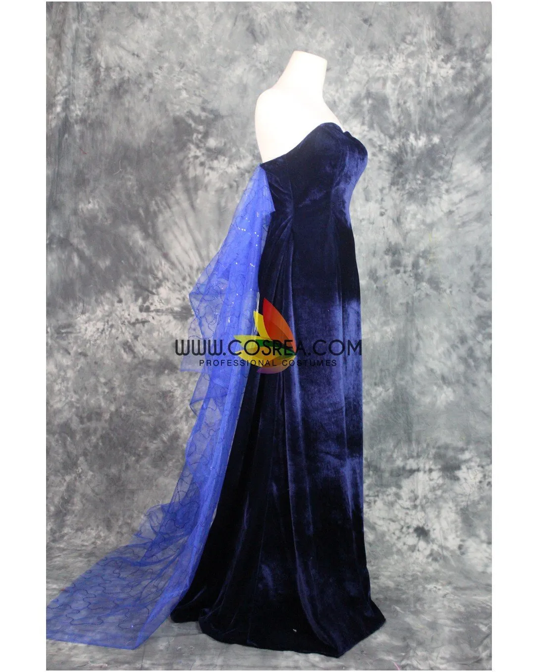 Princess Anastasia Navy Blue Formal Evening Gown Cosplay Costume