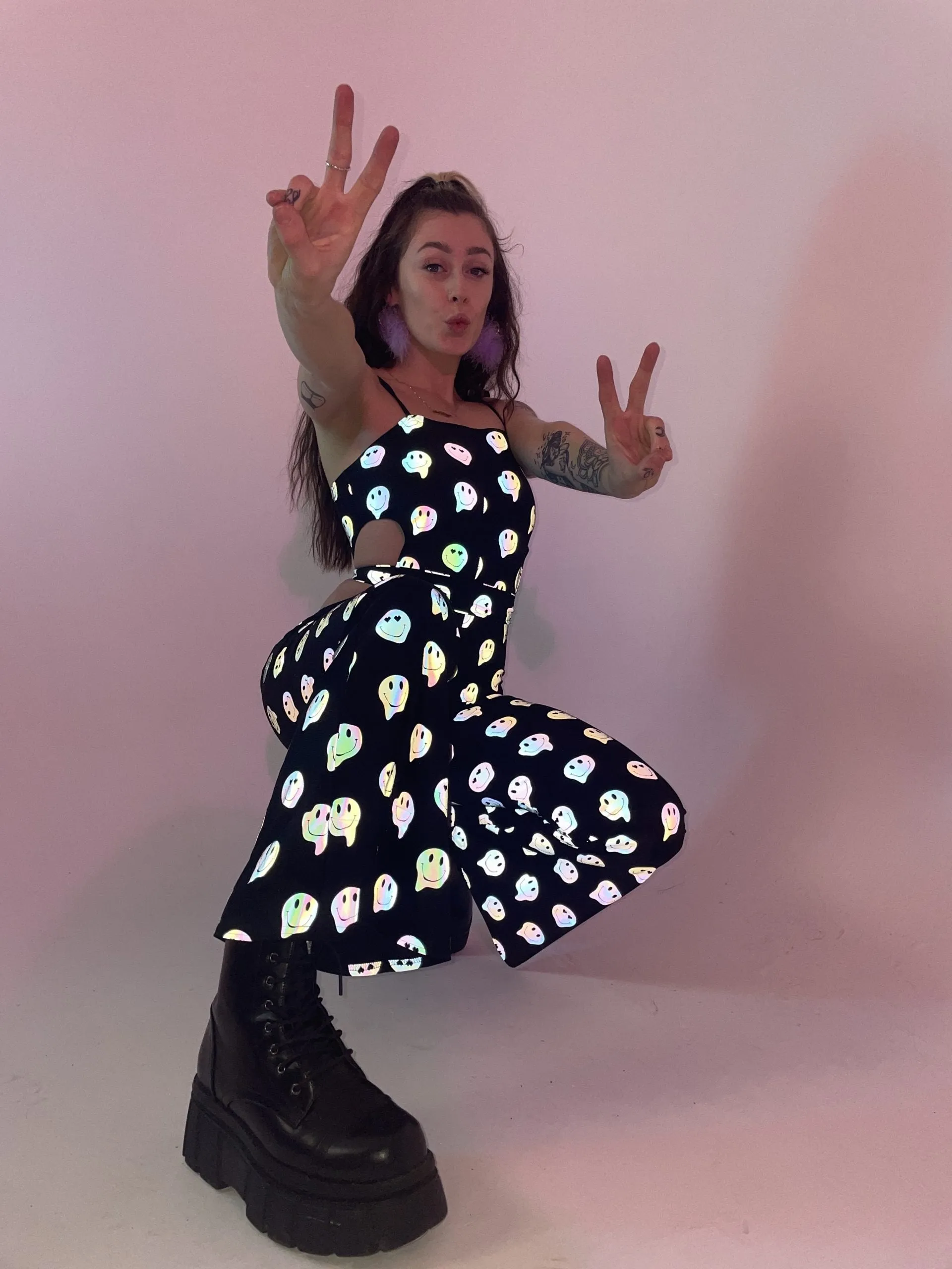 Psychedelic Wonderland - Cut-Out Jumpsuit