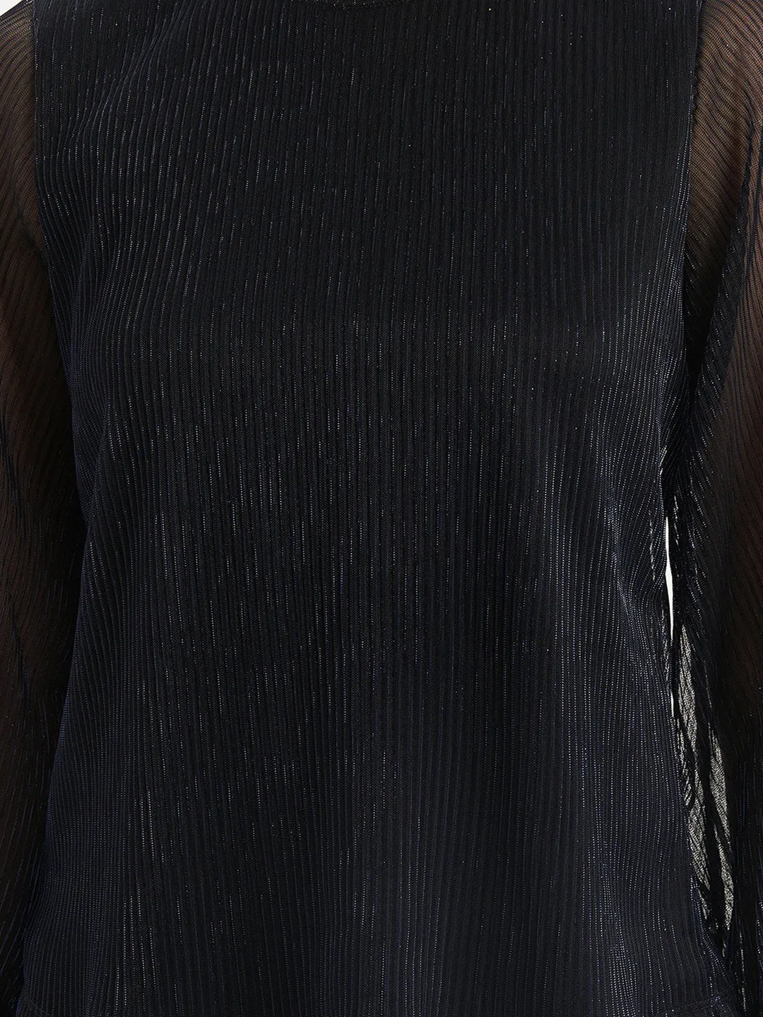 Round Neck Top With Smocking Detail