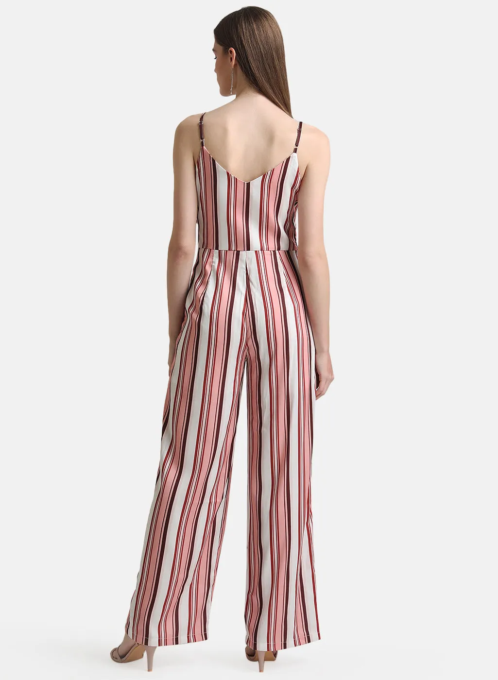 Satin Striped Jumpsuit