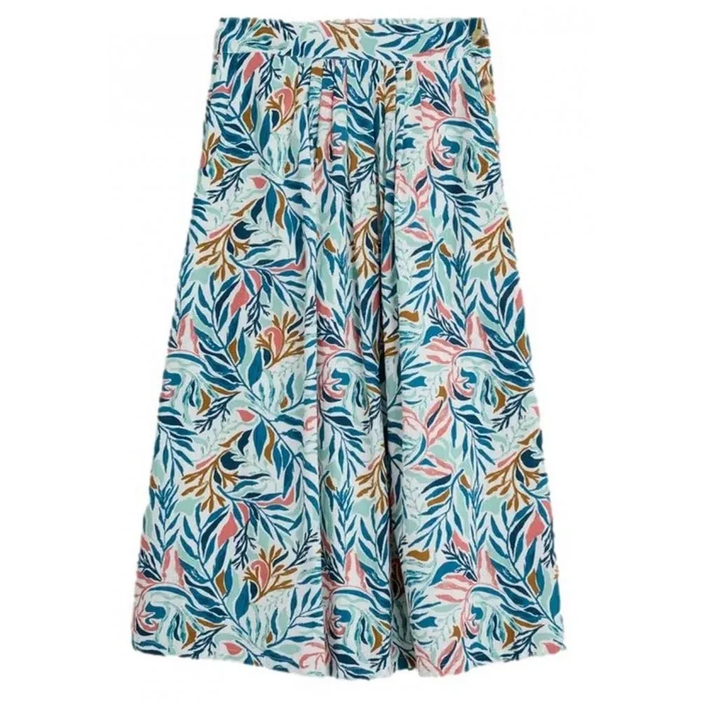 Seasalt Cliff Road Midi Skirt Kelp Forest Chalk