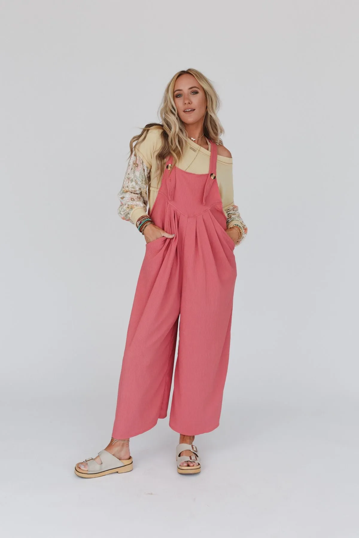 Serenity Wide Leg Jumpsuit - Marsala