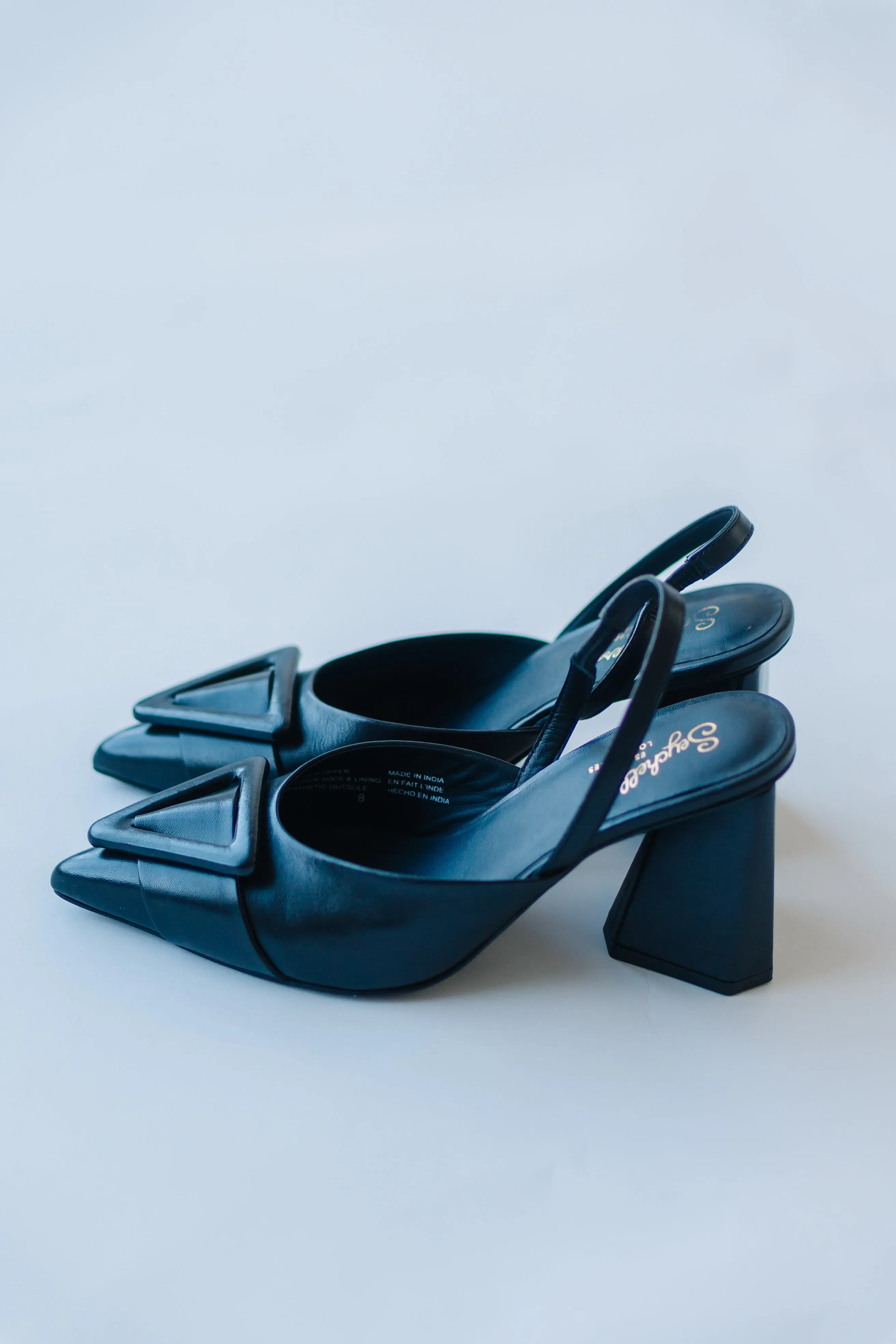 Seychelles: Rumor Has It Heel in Black Leather