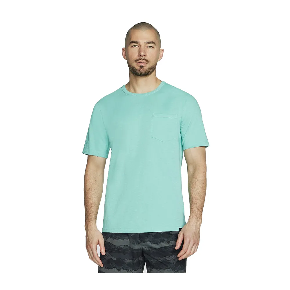 SKECHERS Men's Breeze Slub Pocket Tee (Light Mint)