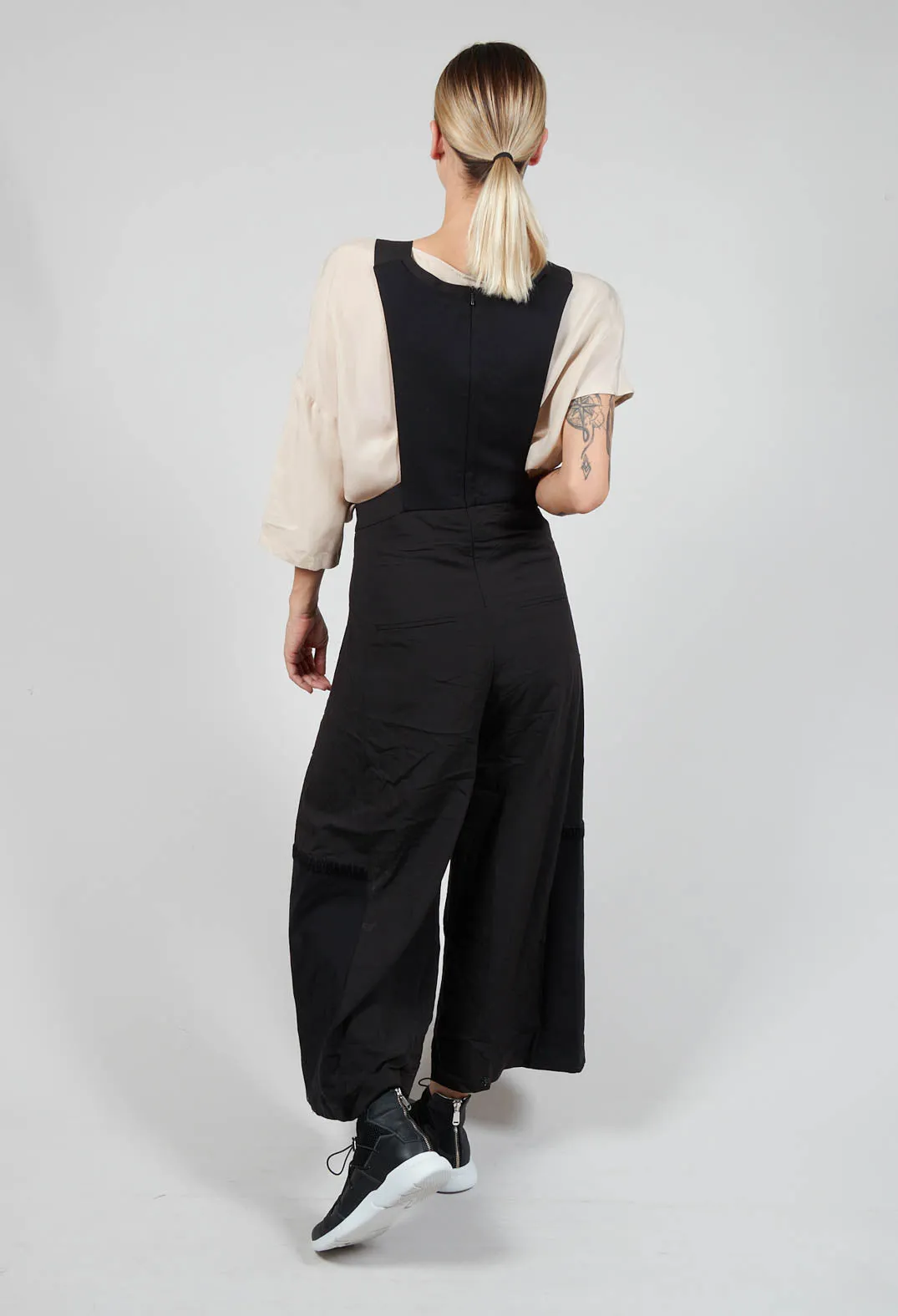 Sleeveless Wide Leg Jumpsuit in Black