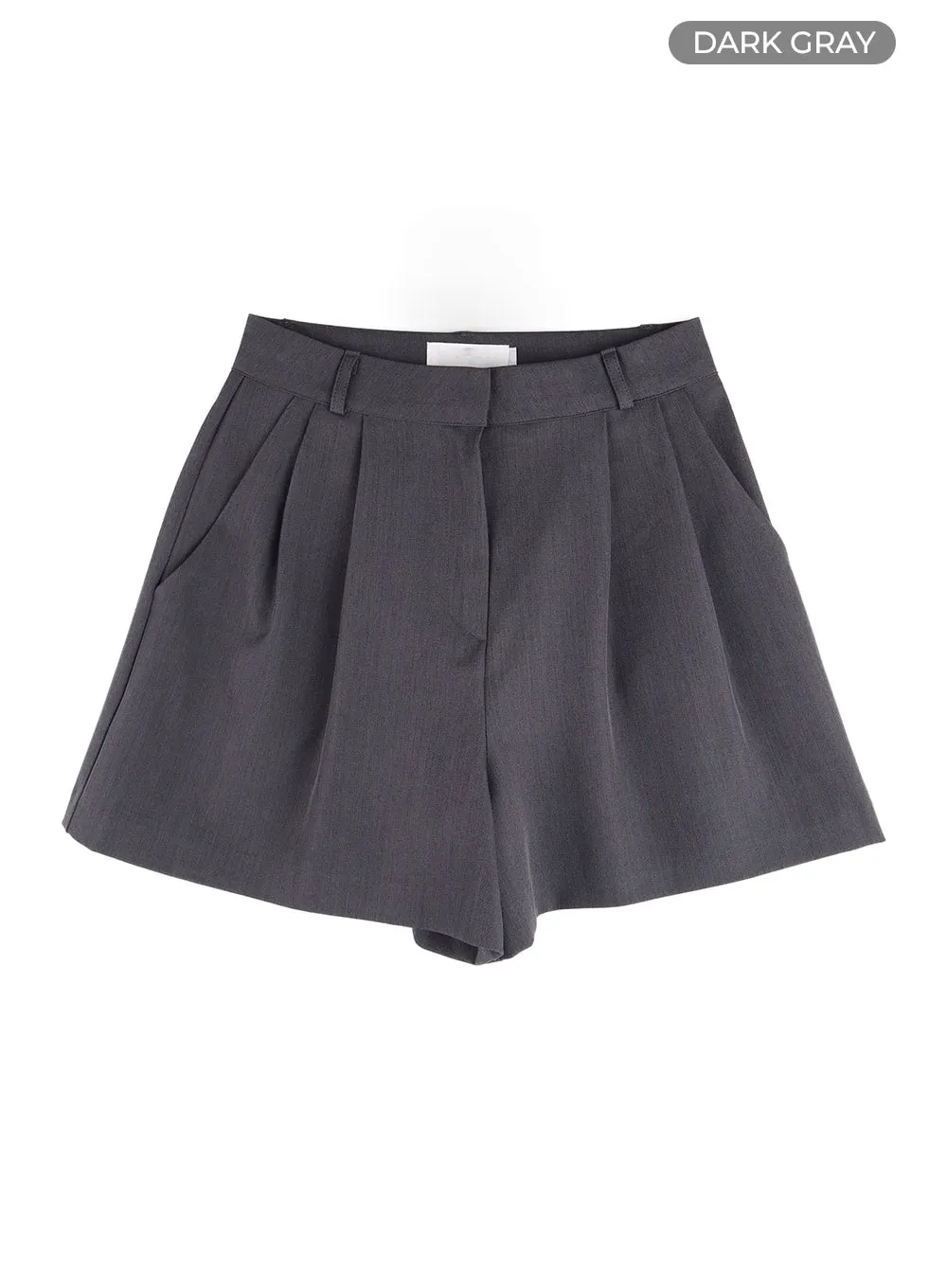 Solid Wide Leg Shorts OM411