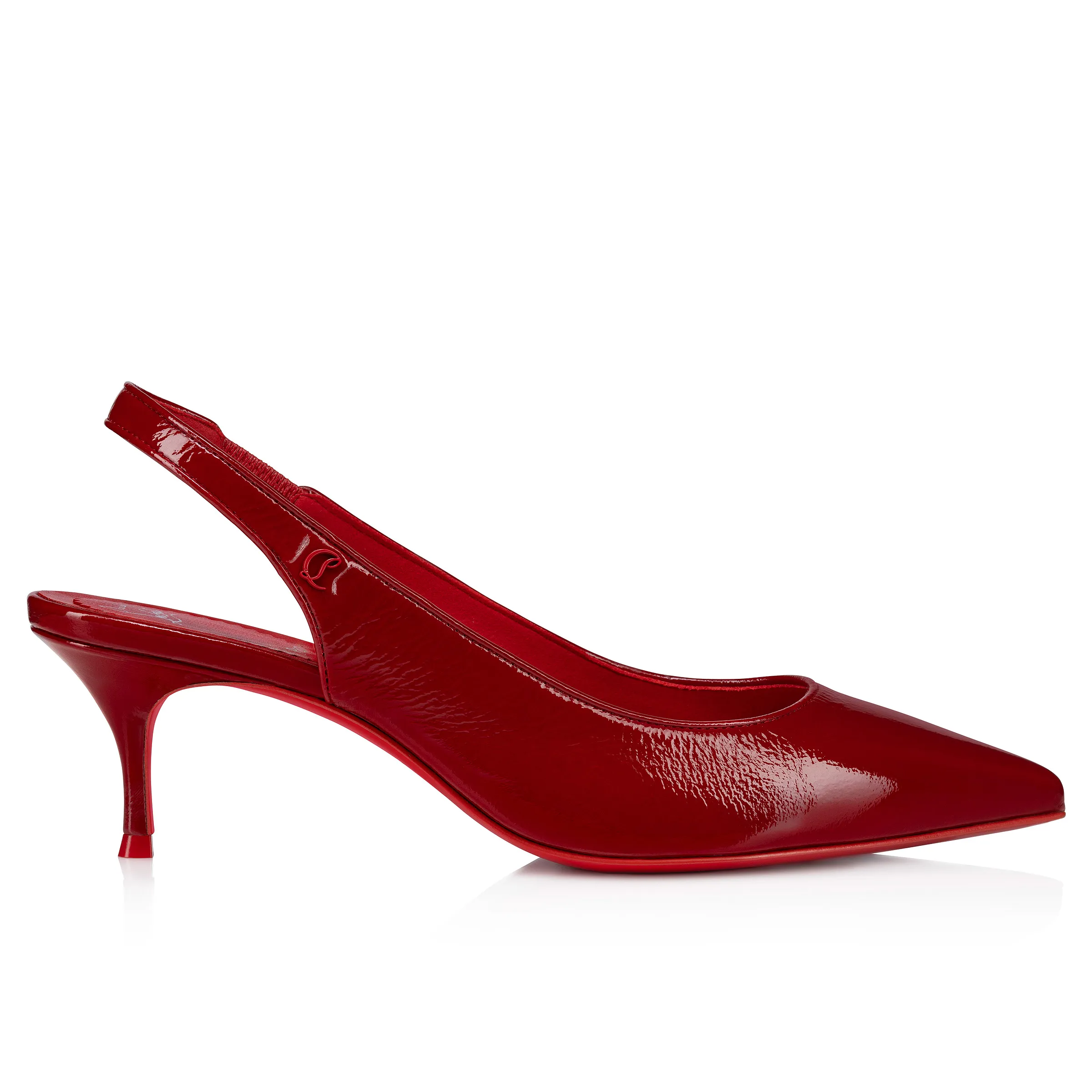 Sporty Kate Sling 55 mm Sling back pumps - Vog patent leather - Loubi - Women